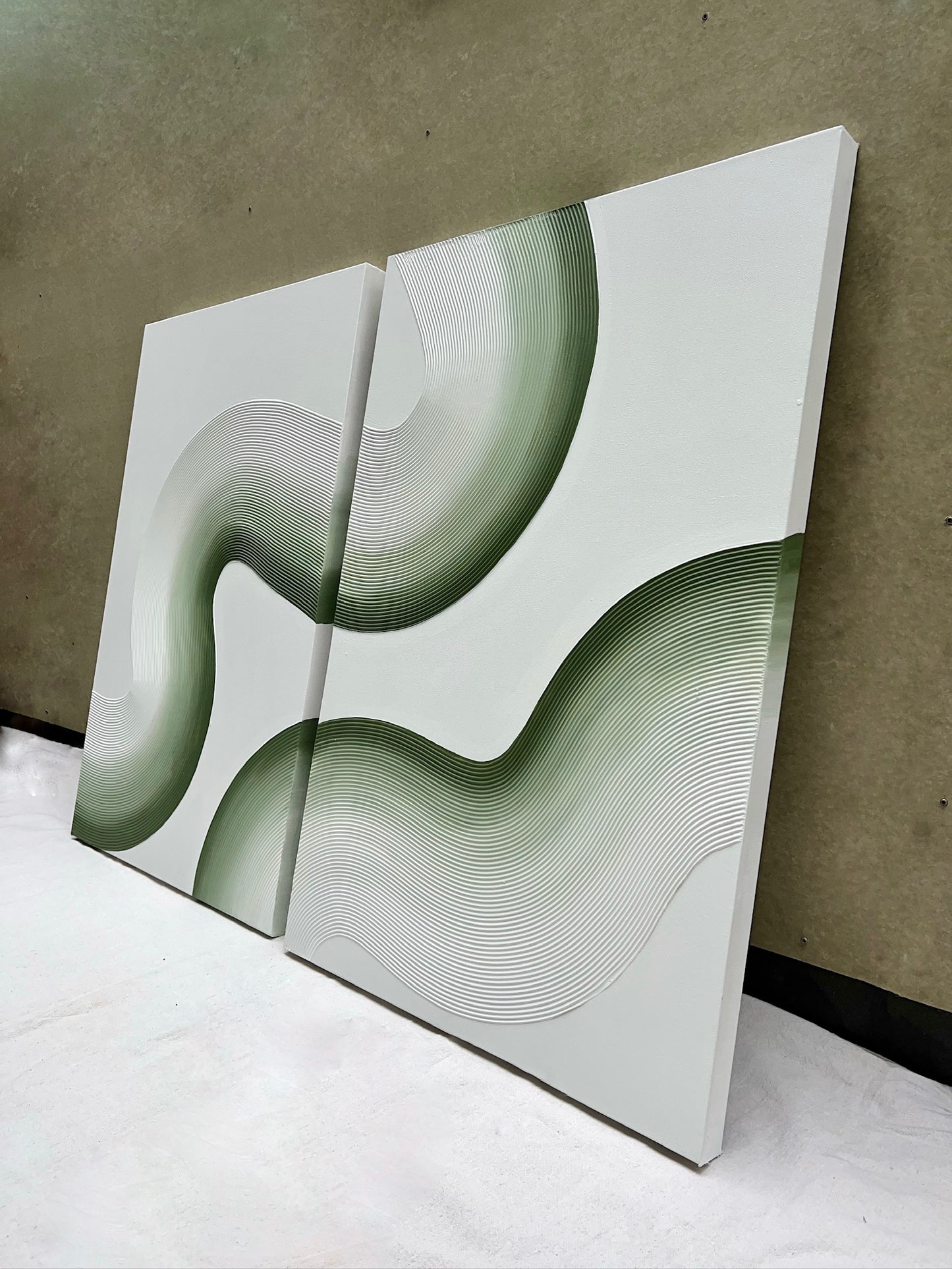 Curves 3 (Sage | 24in x 36in | Unframed