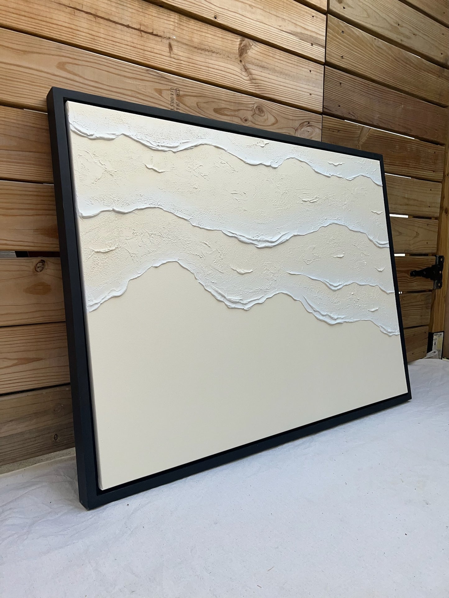 Tidal 8 (Ivory | 30in x 40in | Black Frame)