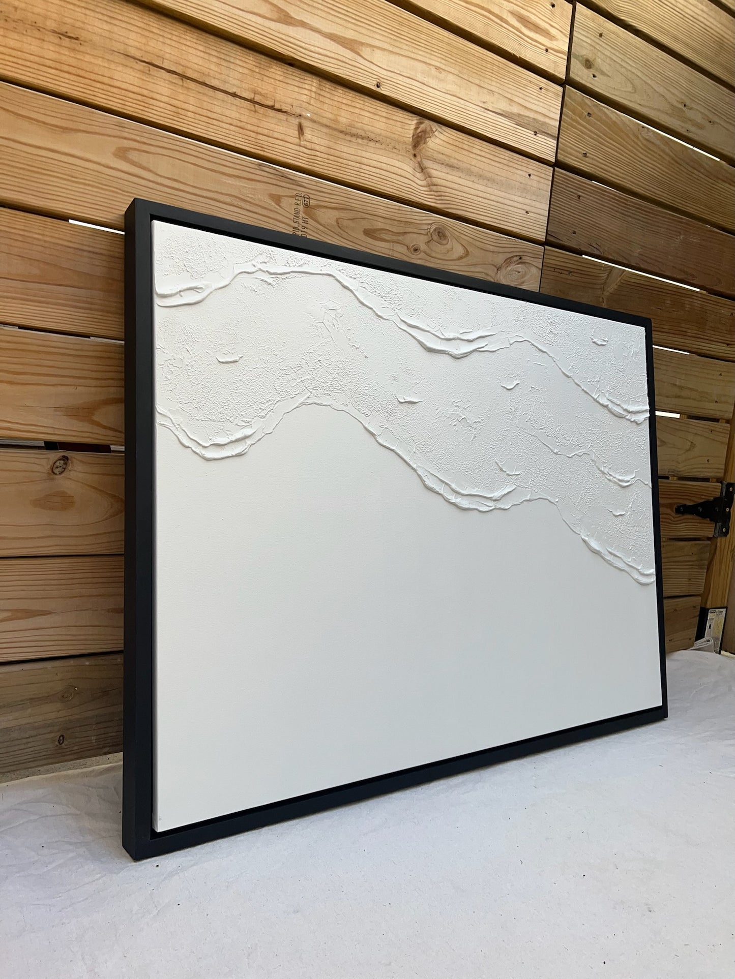 Tidal 9 (Snow | 30in x 40in | Black Frame)