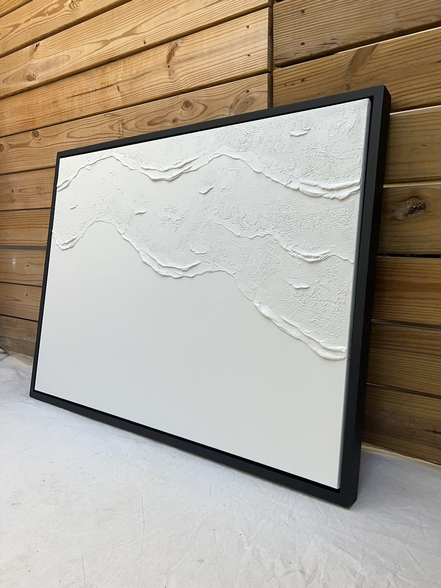 Tidal 9 (Snow | 30in x 40in | Black Frame)