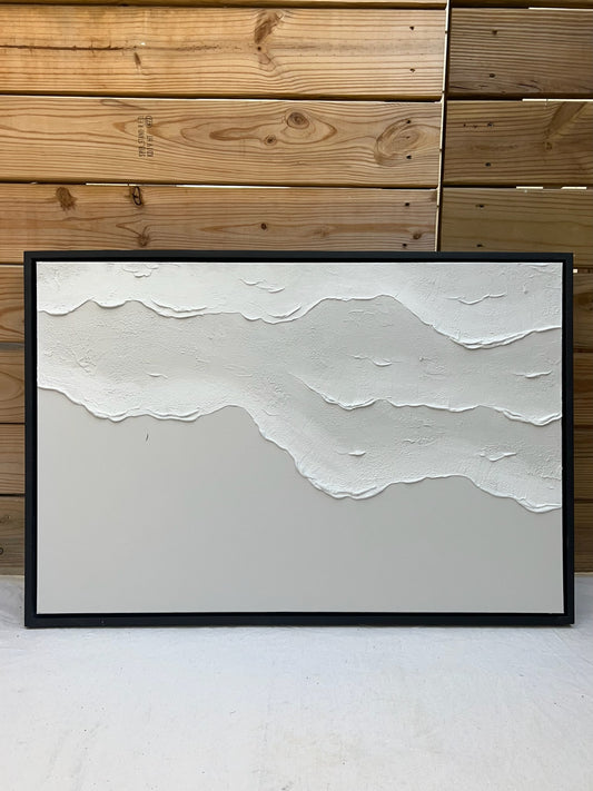Tidal 4 (Stone | 24in x 36in | Black Frame)