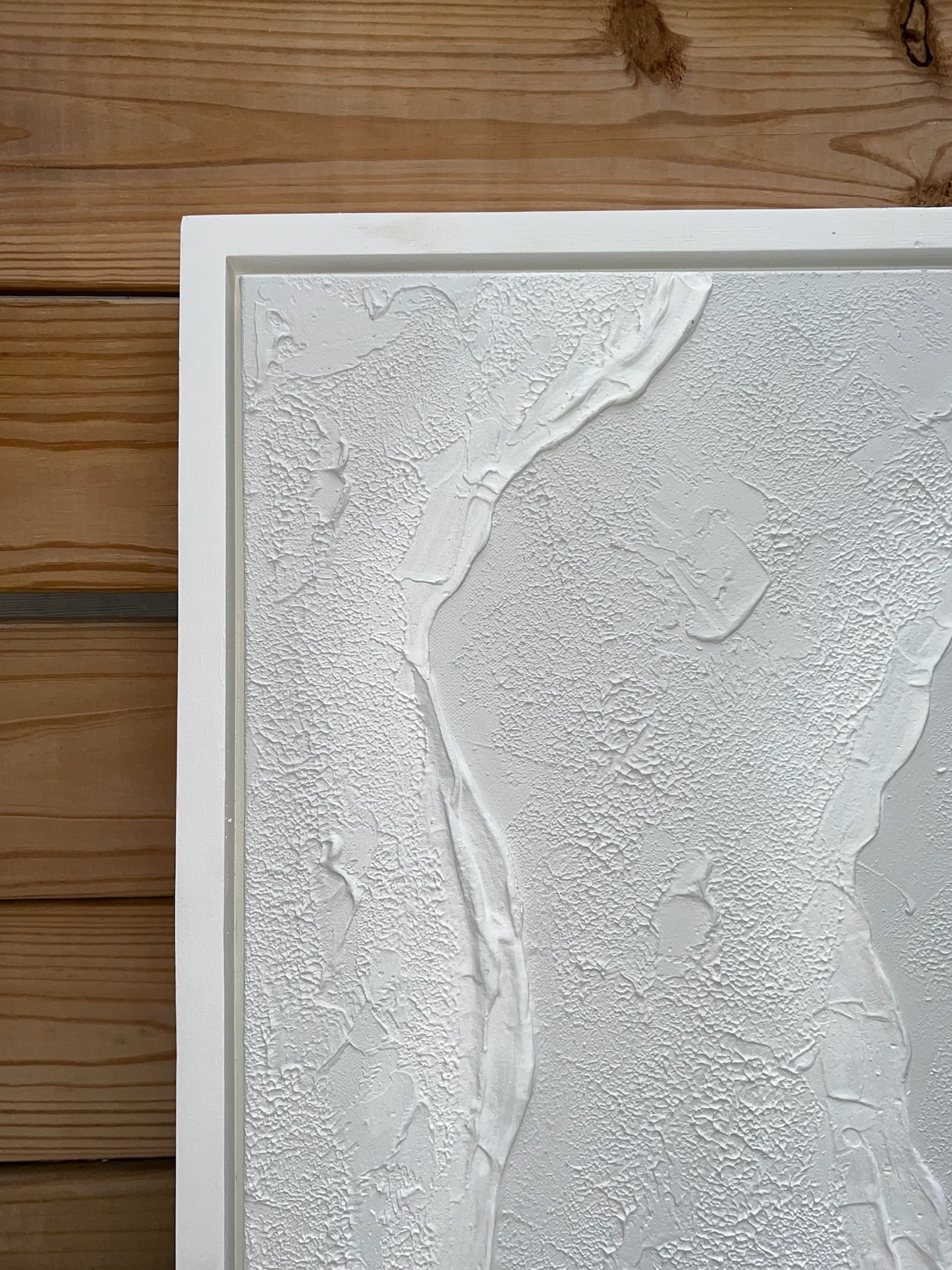 Tidal 11 (Snow | 24in x 48in | White Frame)