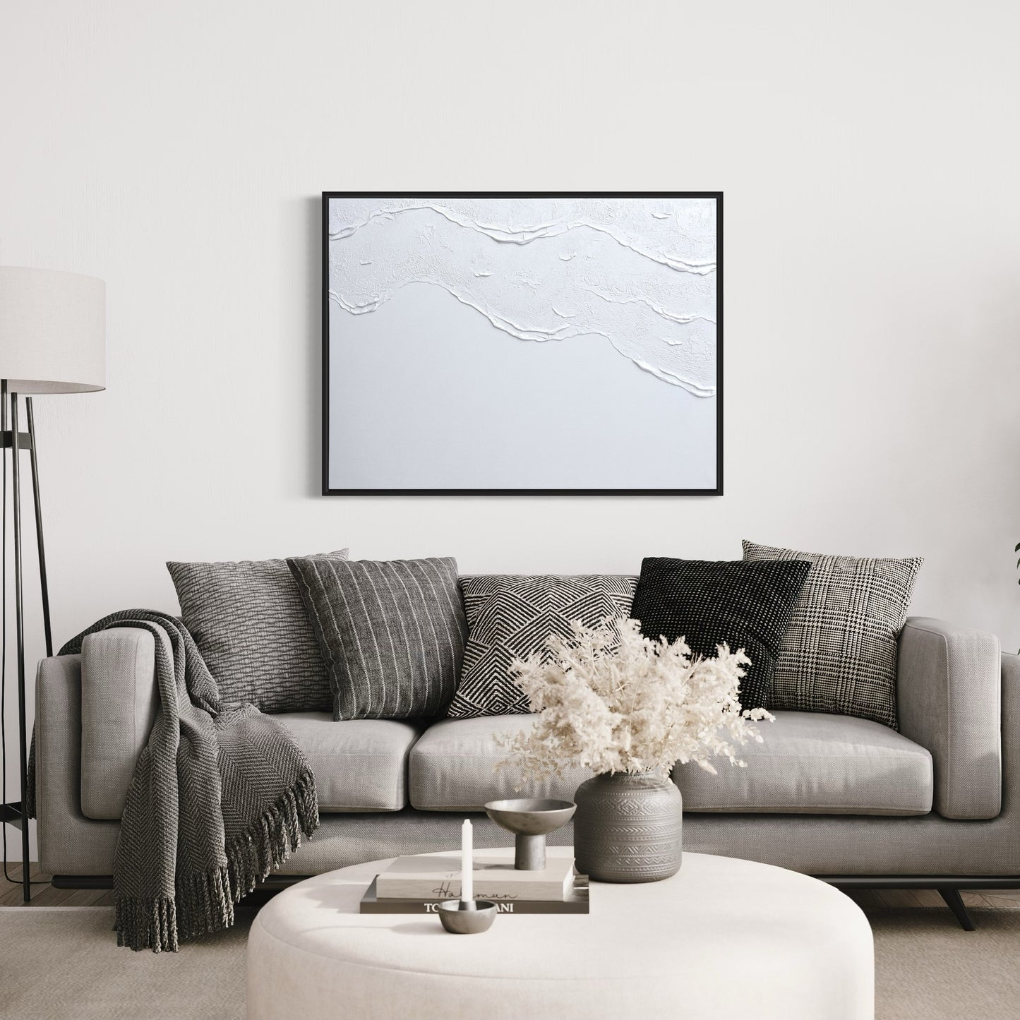 Tidal 9 (Snow | 30in x 40in | Black Frame)